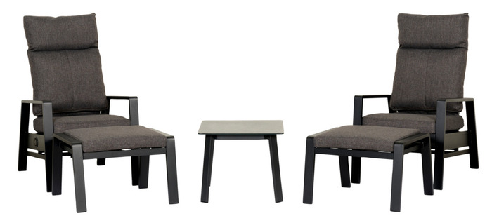 Loungesett Maryland 5 deler m/regulering - Sunlife